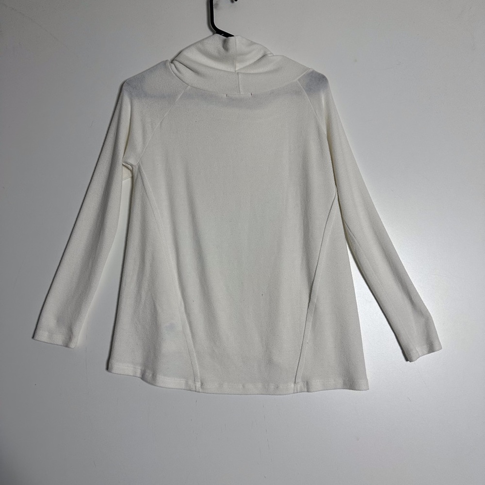 Stark X Anthropologie cowl soft brushed white pullover sweater - Picture 4 of 4